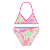 Billieblush 2-teiliger Triangel-Badeanzug in unifarbenem Rosa für Mädchen