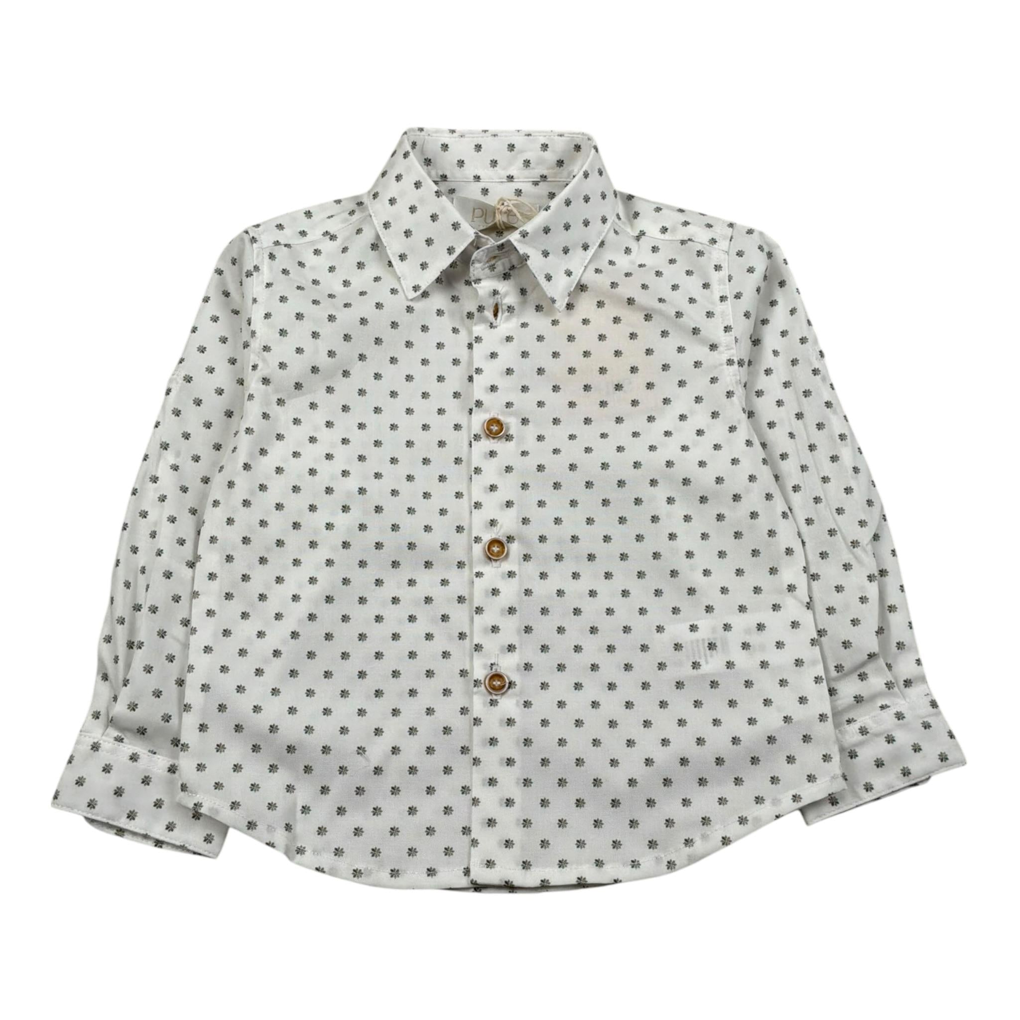 Pure Firenze Camicia Manica Lunga Fantasia A Righe Bianco per Neonato PC03177X BIANCO PURE FIRENZE 