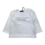 DANIELE ALESSANDRINI shirt girocollo tinta unita con stampa Bianco per Neonato 1291M00072XN BIANCO DANIELE ALESSANDRINI 