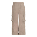 Dou Dou Pantalone Modello Cargo Tinta Unita con Tasconi per Bambina DW6P90X FANGO DOU DOU 