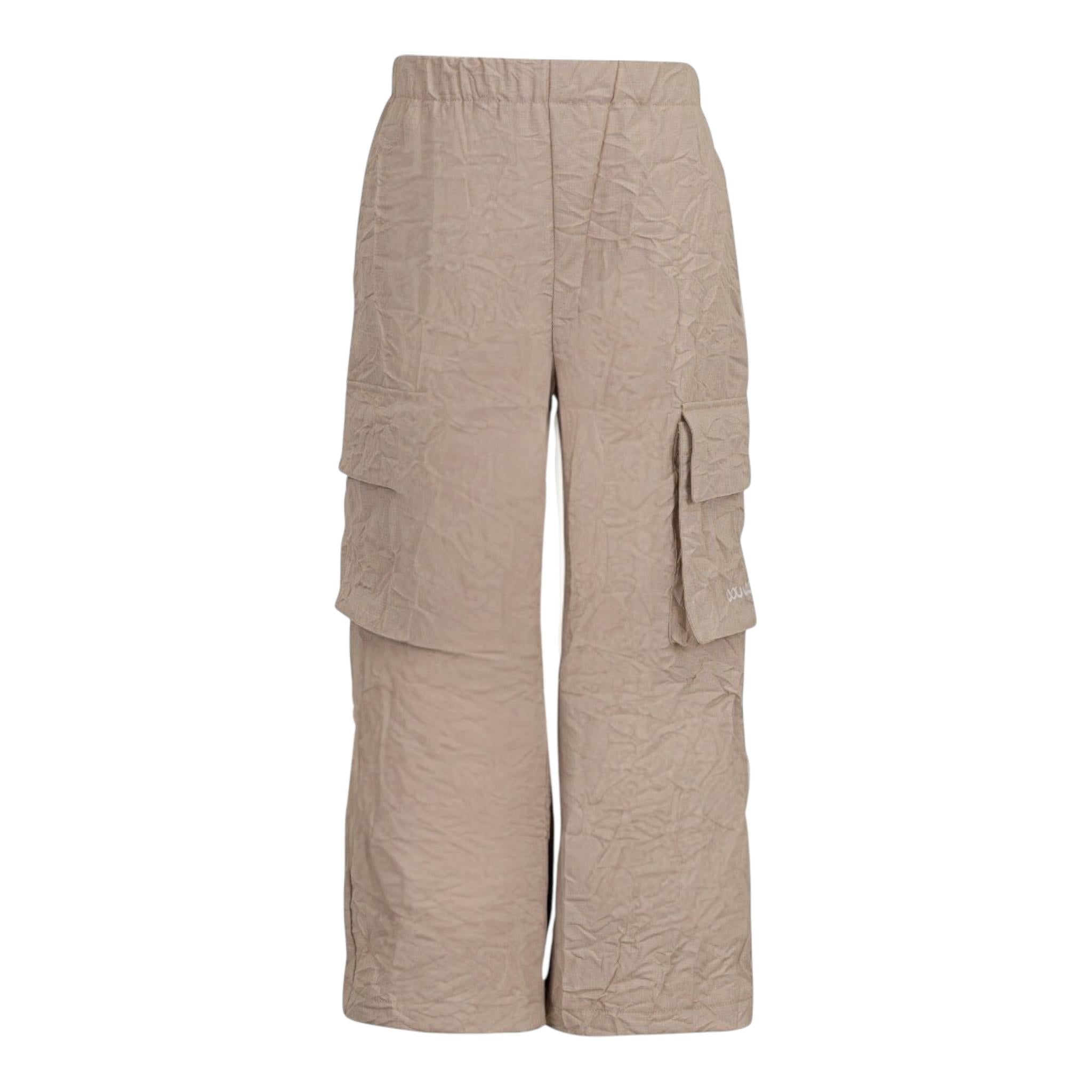 Dou Dou Pantalone Modello Cargo Tinta Unita con Tasconi per Bambina DW6P90X FANGO DOU DOU 