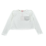 Liu Jo Shirt tinta unita con Brillantini Bianco per Bambina GF4185 BIANCO LIU JO 