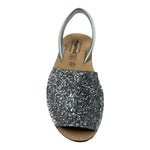 Angelitos Sandalo Tinta Unita Glitterato per Bambina ANG204 ARGENTO ANGELITOS 