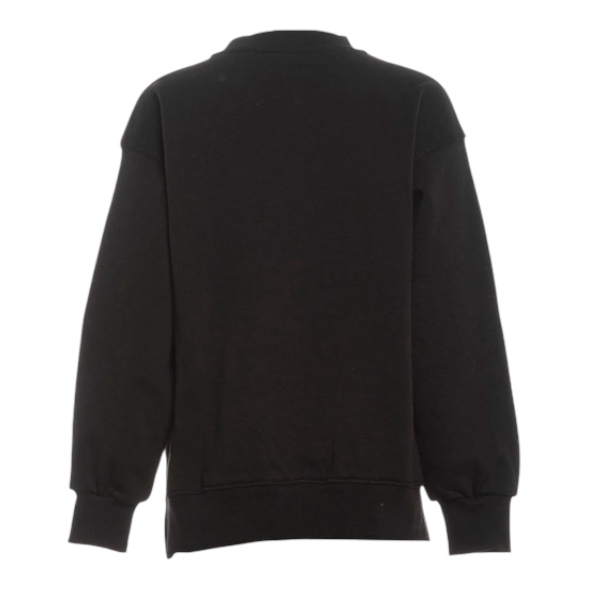 DISCLAIMER felpa tinta unita girocollo con brillantini Nero per Bambina 24IDK58337 NERO DISCLAIMER 