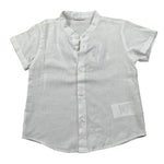 Le Bebe Camicia Mezza Manica Tinta Unita Collo Coreano per Neonato LBB4934 BIANCO LE BEBE 