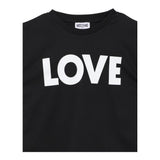 MOSCHINO t-shirt girocollo tinta unita con stampa Nero per Bambina HDM06HXXX NERO MOSCHINO 