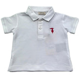 Trussardi Polo Mezza Manica Tinta Unita con Logo per Neonato TIP26002PO BIANCO TRUSSARDI 