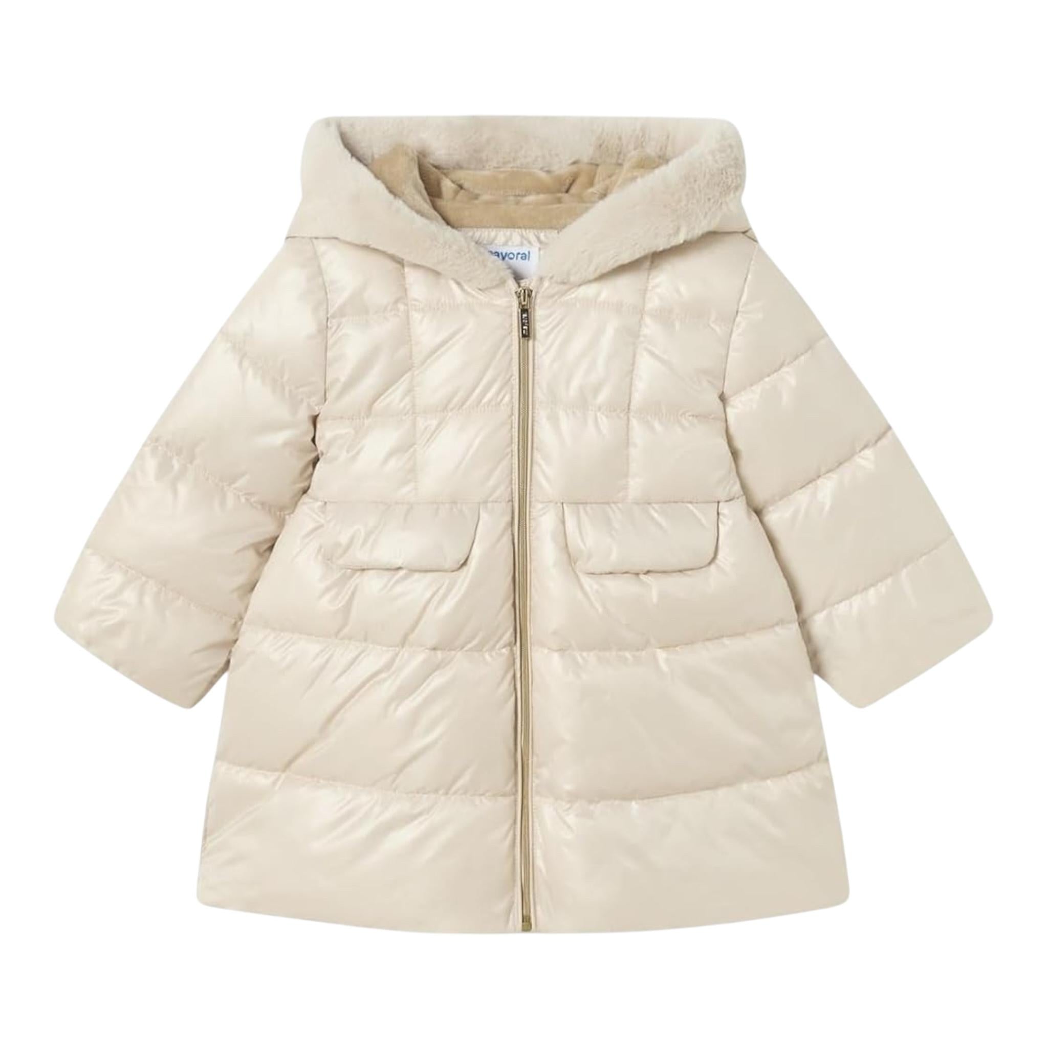 MAYORAL giubbino tinta unita con zip e cappuccio Beige per Neonata 2483 BEIGE MAYORAL 