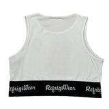 Refrigiwear Top Tinta Unita con Elastico Logato per Bambina 341YRFJS25X BIANCO REFRIGIWEAR 