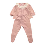 CALAMARO completo 2pz maglia-ghettina tinta unita Rosa per Neonata 11009 ROSA CALAMARO 