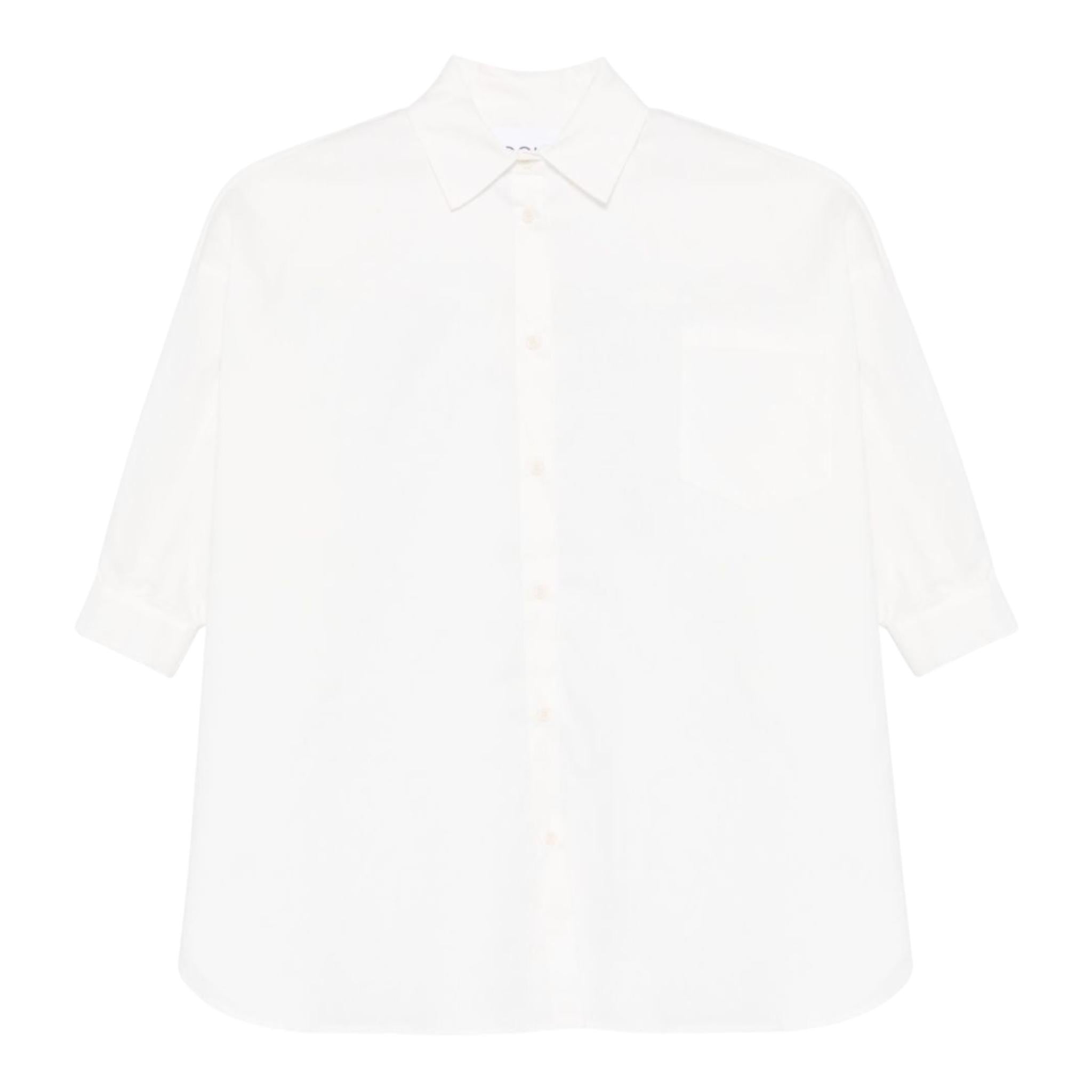 Dou Dou Camicia Tinta Unita Manica Lunga per Bambina DW1A20XX BIANCO DOU DOU 