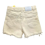 Vicolo Short Einfarbig Mit Verstellbarer Taille Creme Für Mädchen