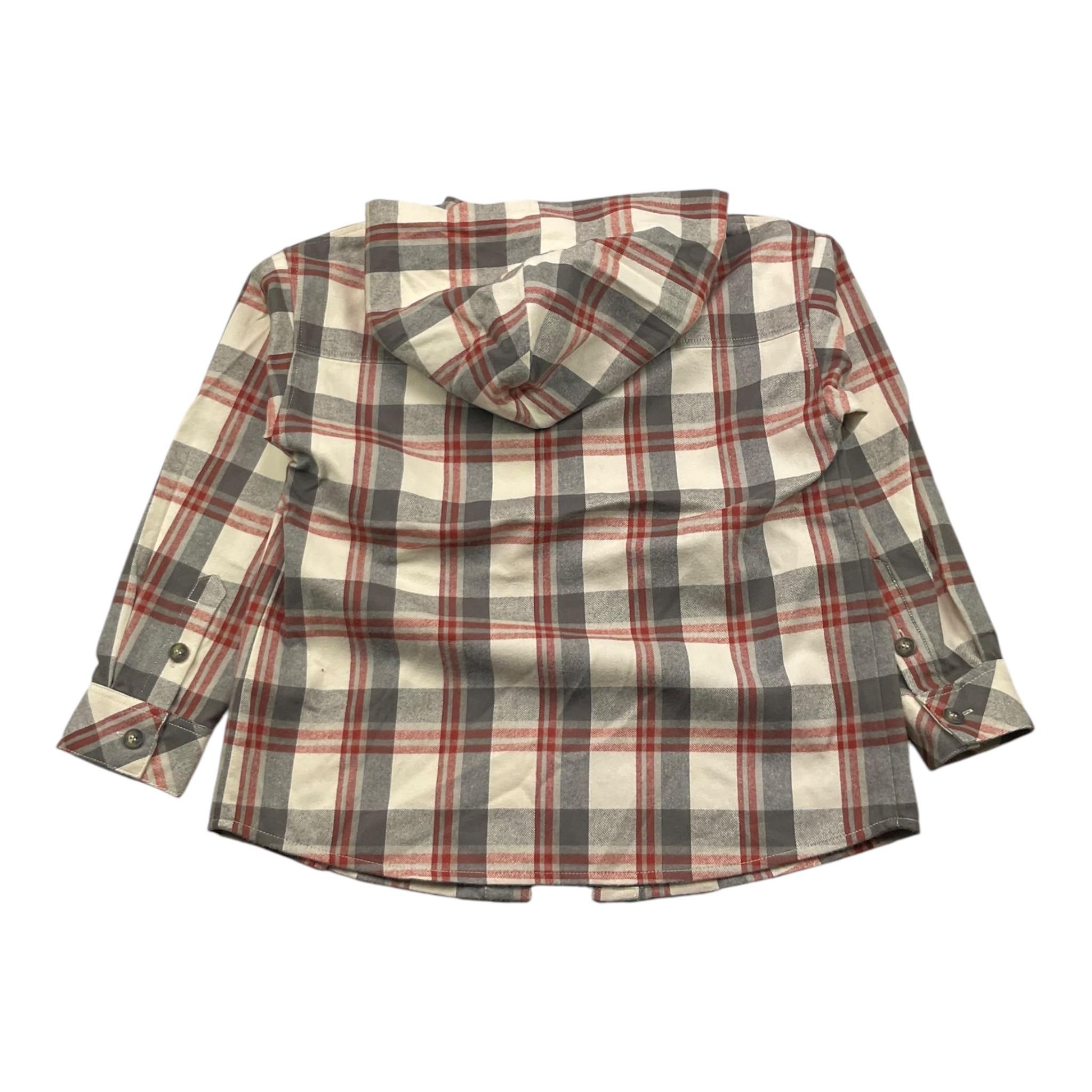MOSCHINO camicia tinta unita con cappuccio e fantasia quadri Beige per Bambino HUC01R BEIGE MOSCHINO 