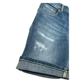 Dondup Bermuda In Denim Tinta Unita con 5 Tasche per Bambino DMBE019 BLU DONDUP 