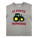 SAINT BARTH t-shirt girocollo tinta unita con stampa Grigio per Bambino FARMHOUSE GRIGIO SAINT BARTH 