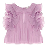 Dixie Plain Plissee Shirt Lila für Mädchen