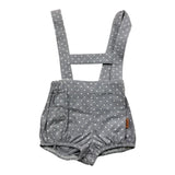 Cocote Einfarbige Latzhose mit blauem Punktemuster für Baby Mädchen