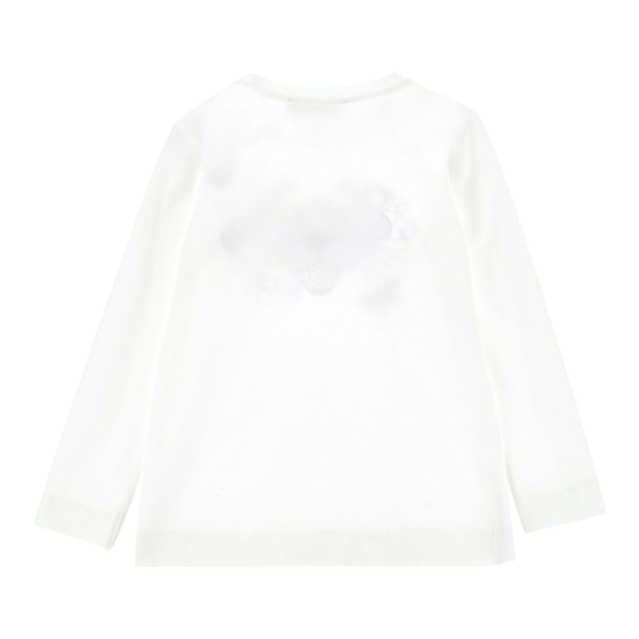 MONNALISA shirt girocollo tinta unita con stampa Bianco per Neonata 19B622 BIANCO MONNALISA 