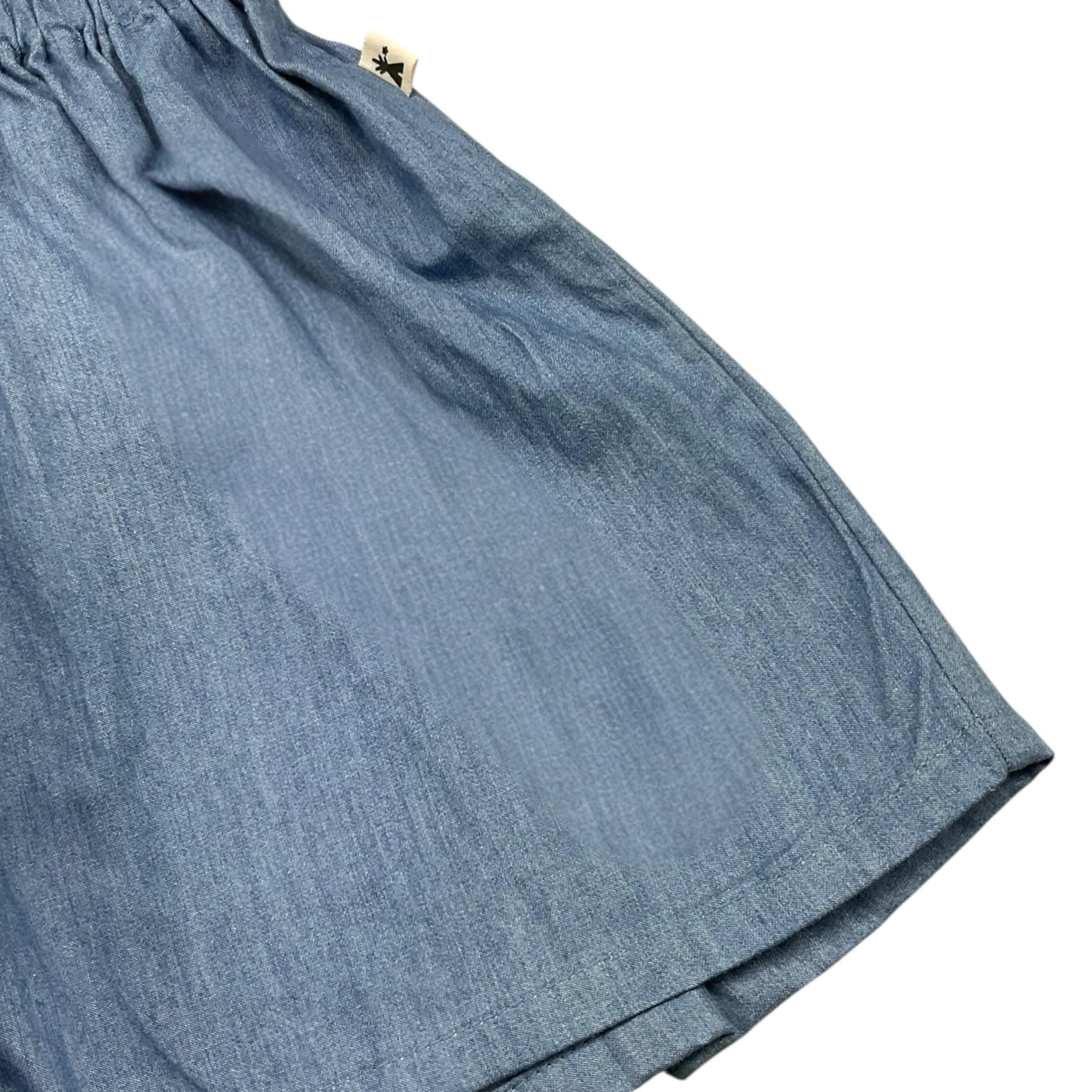 Petit Indi Tuta In Denim Tinta Unita per Bambina SS25BK5137 BLU PETIT INDI 