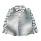 Pure Firenze Camicia Manica Lunga Fantasia A Righe per Neonato PC03177 BIANCO PURE FIRENZE 