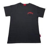 Propaganda T-Shirt Rundhals Einfarbig mit Aufdruck Schwarz für Jungen