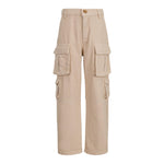 Dou Dou Pantalone Modello Cargo Tinta Unita per Bambina DW6P30 BEIGE DOU DOU 