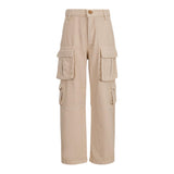 Dou Dou Pantalone Modello Cargo Tinta Unita per Bambina DW6P30 BEIGE DOU DOU 