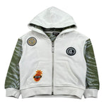 Just Cavalli Felpa con Zip E Cappuccio Tinta Unita con Maniche In Contrasto per Neonato JIP26082FE BIANCO JUST CAVALLI 