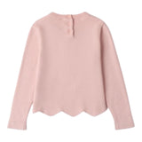 SARABANDA maglia girocollo tinta unita asimmetrica Rosa per Bambina 0A209 ROSA SARABANDA 