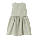 Il Gufo Abito Giromanica Tinta Unita con Fantasia A Righe per Bambina P25VA332C1080 BIANCO IL GUFO 