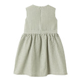 Il Gufo Abito Giromanica Tinta Unita con Fantasia A Righe per Bambina P25VA332C1080 BIANCO IL GUFO 