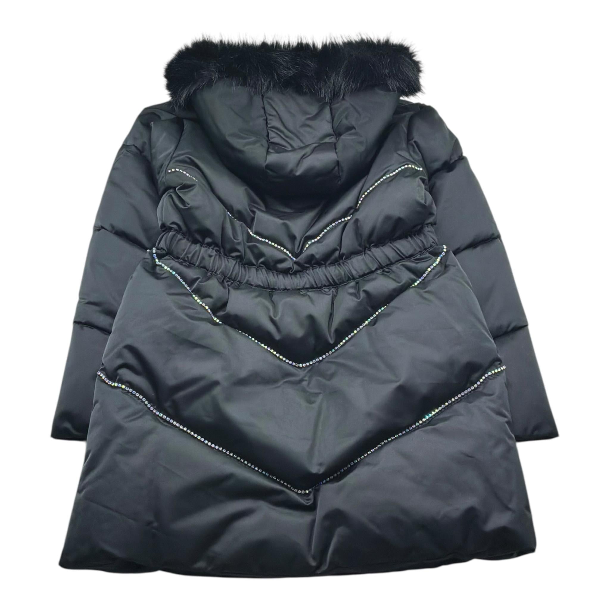 Juicy Couture Giubbino Tinta Unita con Cappuccio E Zip per Bambina JBX6633 NERO JUICY COUTURE 