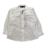 Please Camicia Manica Lunga Tinta Unita per Neonato CL28270B73 BIANCO PLEASE 