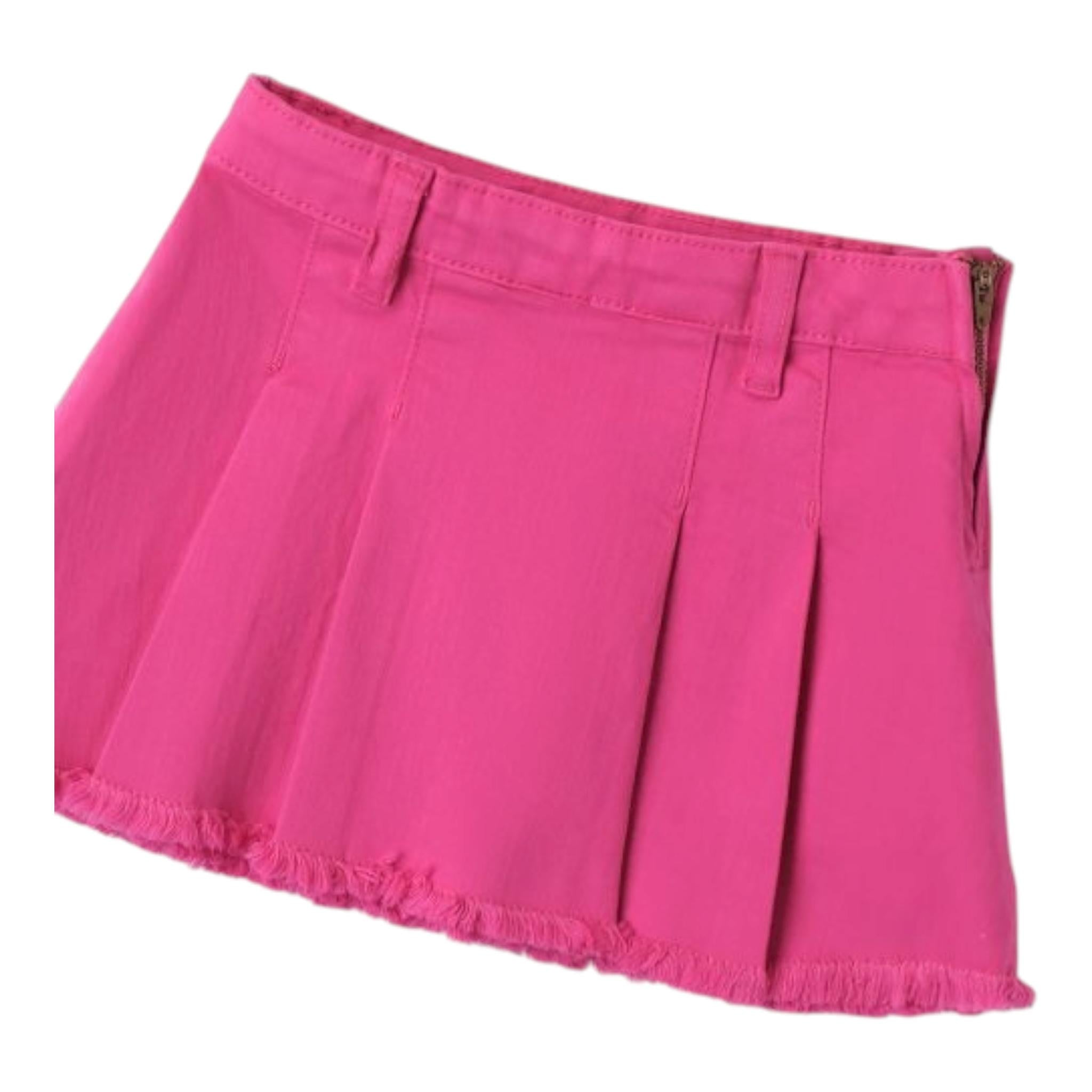 Sarabanda Gonna Tinta Unita con Girovita Regolabile per Bambina 0B226X FUXIA SARABANDA 