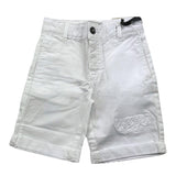 Iceberg Bermuda-Shorts, einfarbig, mit verstellbarer Taille, weiß, für Neugeborene