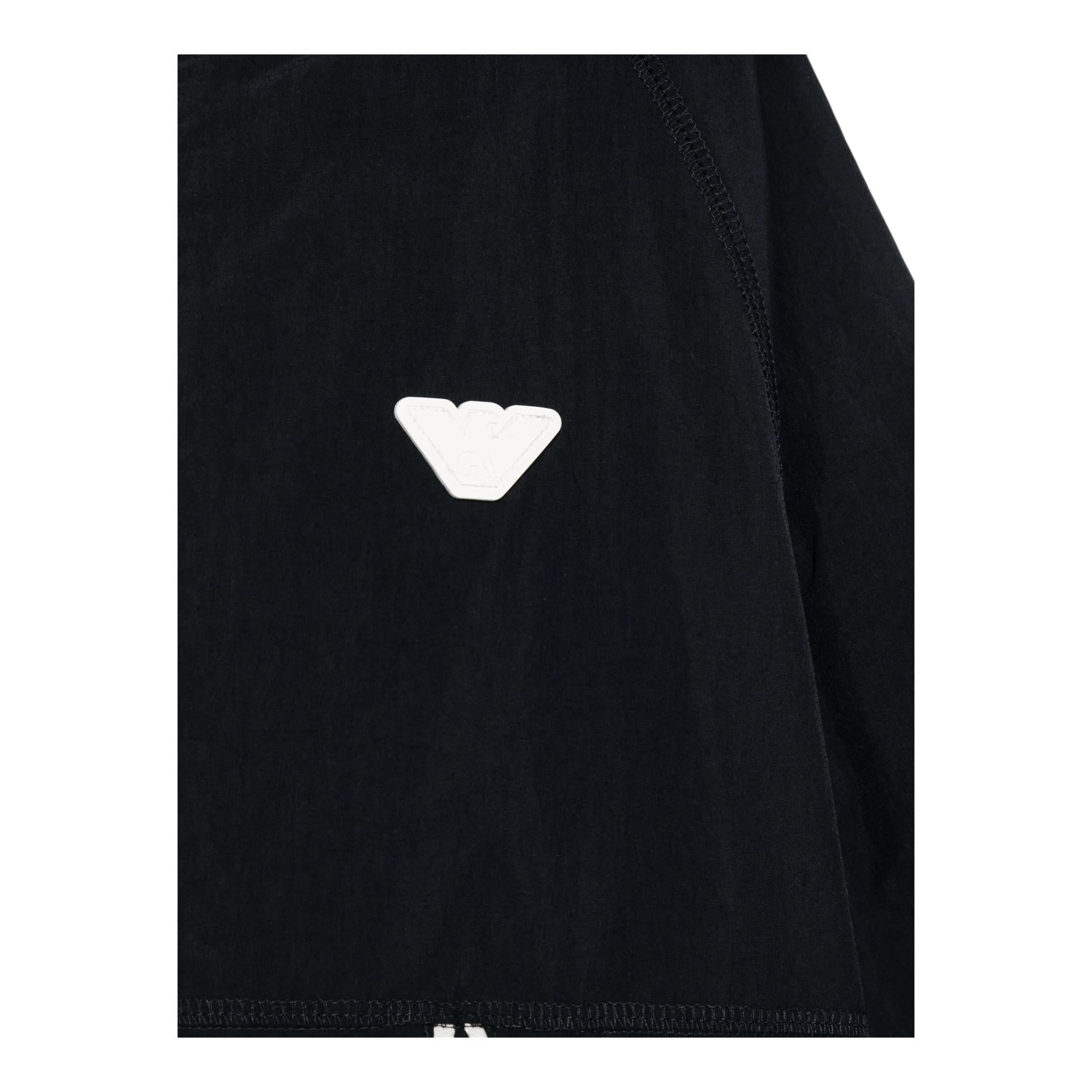 Emporio Armani Giubbino Tinta Unita con Cappuccio per Bambino EB000097 BLU EMPORIO ARMANI 