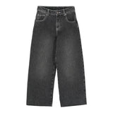 DOU DOU jeans tinta unita con girovita regolabile modello palazzo Nero per Bambina DV6P50X NERO DOU DOU 