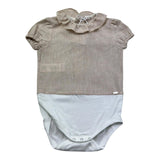Le Bebe Body Camicia Mezza Manica Tinta Unita per Neonata LBG6382 BEIGE LE BEBE 
