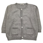 LITTLE BEAR cardigan tinta unita con taschini Grigio per Bambino 8151 GRIGIO LITTLE BEAR 