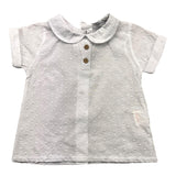 Babidu Einfarbiges Halbarm-Shirt Weiß Für Babys