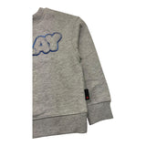 REPLAY felpa chiusa girocollo tinta unita con logo Grigio per Bambino SB2067 GRIGIO REPLAY 