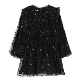 LIU JO abito manica lunga tinta unita in tulle Nero per Bambina KF4102X NERO LIU JO 