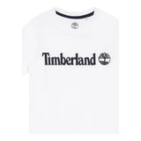 Timberland T-Shirt Girocollo Tinta Unita con Stampa per Bambino T25T77 BIANCO TIMBERLAND 