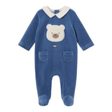 MAYORAL tutina manica lunga in ciniglia tinta unita Blu per Neonato 2793 BLU MAYORAL 