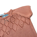 Juliana Pagliaccetto Mezza Manica tinta unita Cn Ricami Pesca per Neonato 25162X PESCA JULIANA 