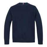 Tommy Hilfiger Maglia Girocollo Tinta Unita con Stampa per Bambino KB0KB09344 BLU TOMMY HILFIGER 