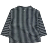Dondup Langarmshirt Einfarbig Streifenmuster Grau Für Jungen