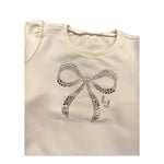 LIU JO felpa chiusa girocollo tnta unita con brillantini Panna per Bambina KF4108XX PANNA LIU JO 