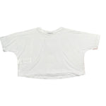Marc Ellis T-Shirt Girocollo Tinta Unita con Brillantini per Bambina JMJTS01165 BIANCO MARC ELLIS 