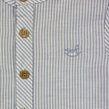 Yoedu Komplett-Shirt Halbarm-Bermuda Streifenmuster Weiß für Neugeborene